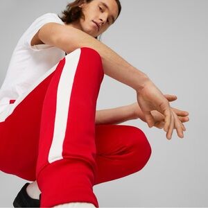Men’s iconic Puma Red Joggers, XXL